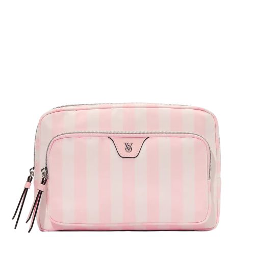 Victoria’s Secret Travel Makeup Pouch Heritage Stripe Зображення товару