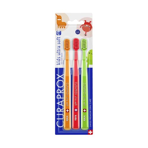 Curaprox Ultra Soft Toothbrush Kids Trio Pack (4-12 років) Зображення товару