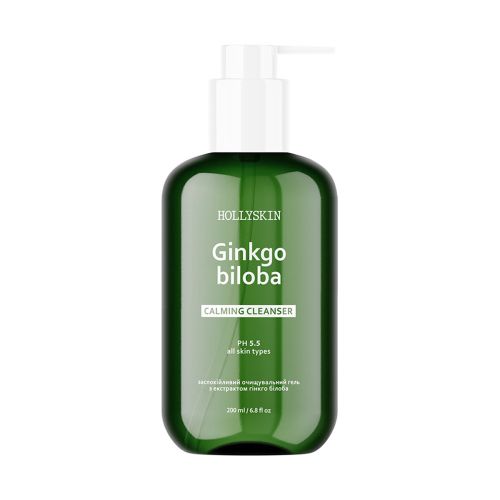Заспокійливий очищувальний гель з екстрактом гінкго білоба Hollyskin Ginkgo Biloba Calming Cleanser