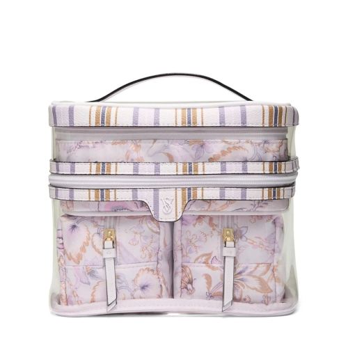 Victoria's Secret 4-Piece Makeup Bag Lilac Paisley Зображення товару