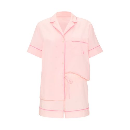 Victoria's Secret Heritage Cotton Short Pajama Set Angel Pink