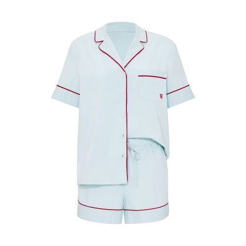 Victoria's Secret Heritage Cotton Short Pajama Set Celestial Blue Зображення товару