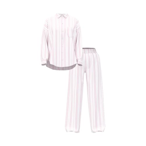 Victoria's Secret Modal-Cotton Long Pajama Set Pink Stripe Зображення товару