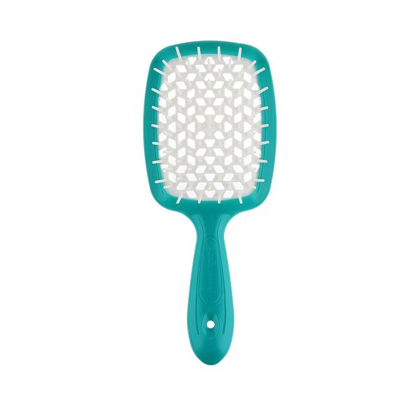 Гребінець для волосся, бірюзовий\білий Janeke Superbrush - зображення