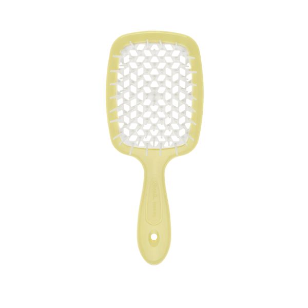 Гребінець для волосся, жовтий\білий Janeke Superbrush - зображення