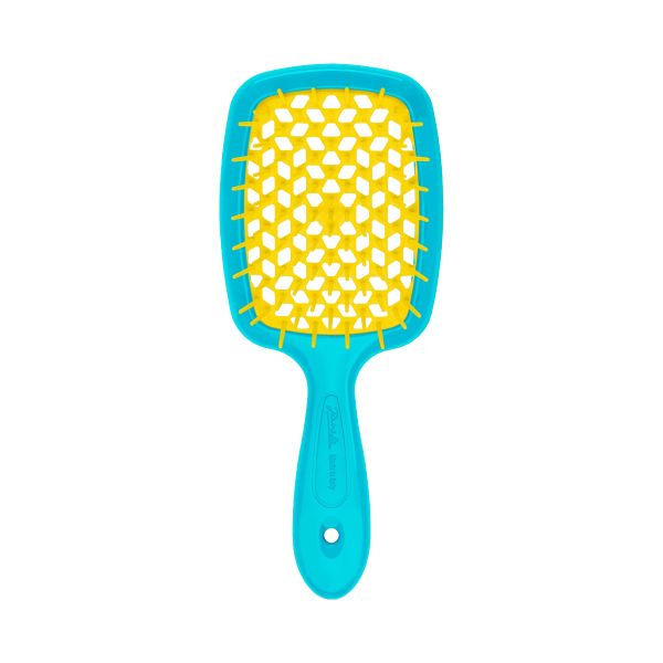 Гребінець для волосся, блакитний\жовтий Janeke Superbrush - зображення
