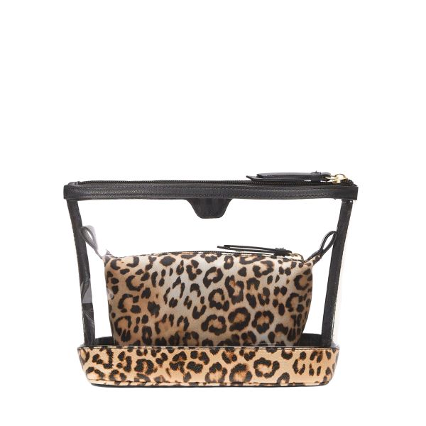 Косметичка леопардова 2 в 1 Victoria's Secret 2-Piece Makeup Bag Print - зображення