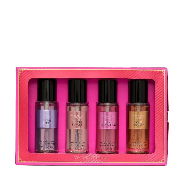 Набір з 4 спреїв Victoria's Secret Most Loved Mists Gift Set Mini Mist - зображення