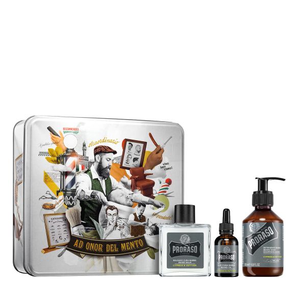 Подарунковий набір для догляду за бородою Proraso Cypress & Vetyver Beard Kit  - зображення