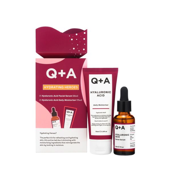 Подарунковий набір для зволоження шкіри Q+A Hydrating Heroes Gift Set - зображення