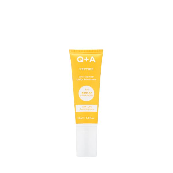 Антивіковий сонцезахисний крем для обличчя Q+A Peptide Anti-Ageing Daily Sunscreen SPF 50 - зображення