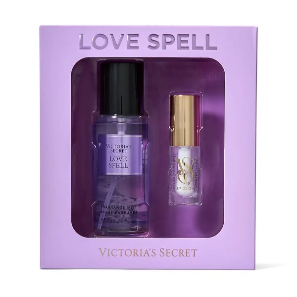 Набір спрей для тіла та олія для губ Victoria's Secret Love Spell Mist & Kiss Two-Piece Gift Set  - зображення