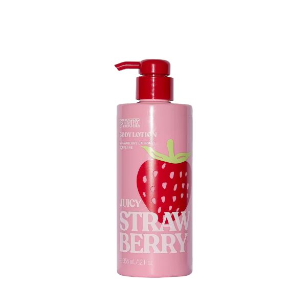 Лосьйон для тіла з дозатором Victoria's Secret Pink Juicy Strawberry Body Lotion - зображення