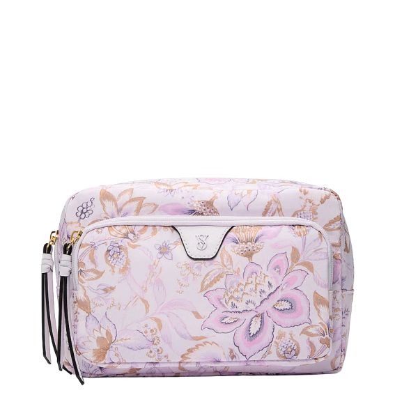 Косметичка бузкова Victoria’s Secret Travel Makeup Pouch Lilac Paisley - зображення