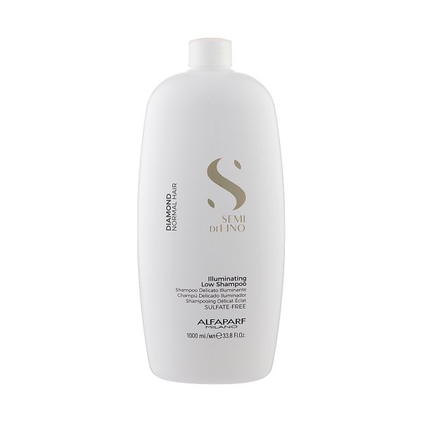 Шампунь для блиску волосся AlfaParf Semi Di Lino Diamond Illuminating Low Shampoo - зображення