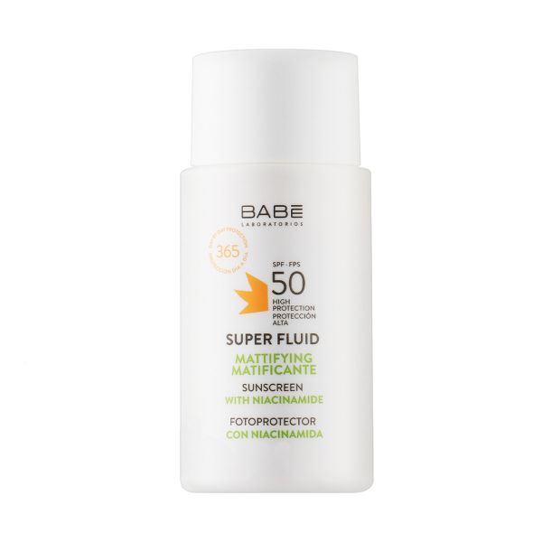 Сонцезахисний матуючий суперфлюїд SPF 50 з ніацинамідом Babe Laboratorios Super Fluid SPF 50 - зображення