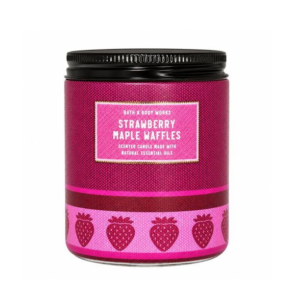 Аромасвічка Bath & Body Works Strawberry Maple Waffles - зображення