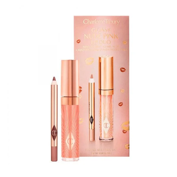 Набір для губ Charlotte Tilbury Glossy Nude Pink Lip Duo - купити