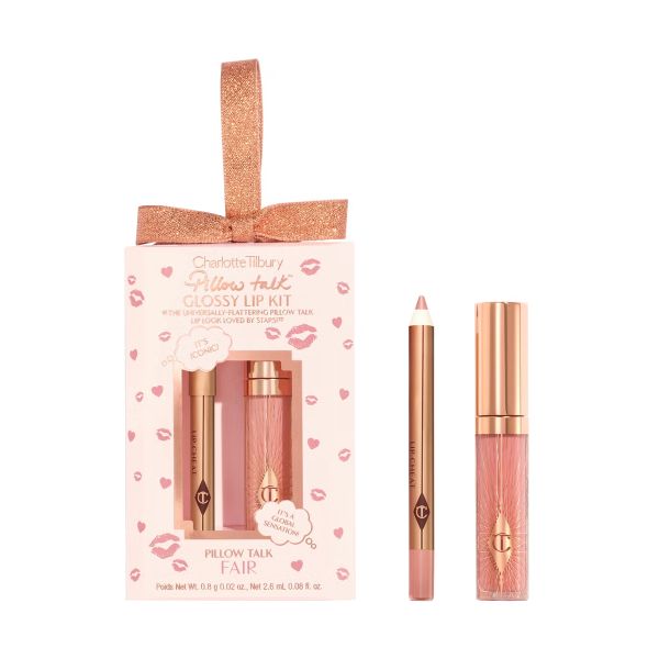 Набір для губ Charlotte Tilbury Pillow Talk Fair Glossy Lips Duo - зображення
