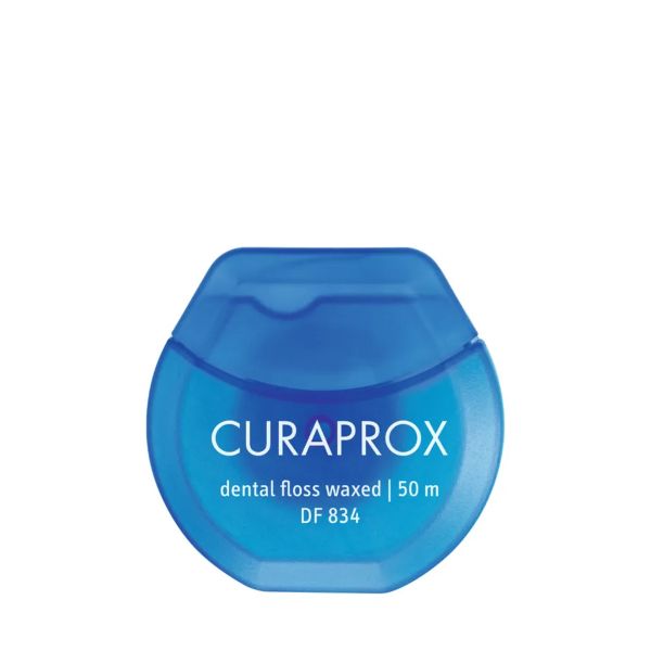 Нитка міжзубна вощена з ароматом м'яти Curaprox Dental Floss Waxed DF 834  - зображення