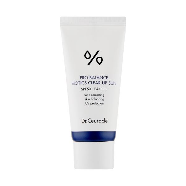 Сонцезахисний освітлюючий крем Dr.Ceuracle Pro Balance Biotics Clear Up Sun SPF 50+ PA++++ - зображення