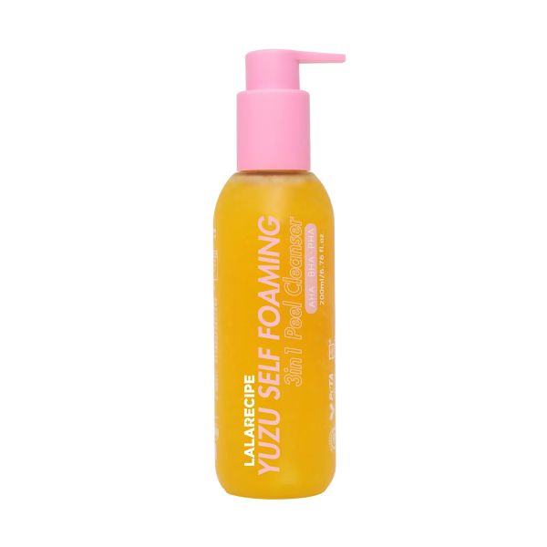 Пінка для вмивання освітлююча з екстрактом юдзу Lalarecipe Yuzu Self Foaming Cleanser - зображення