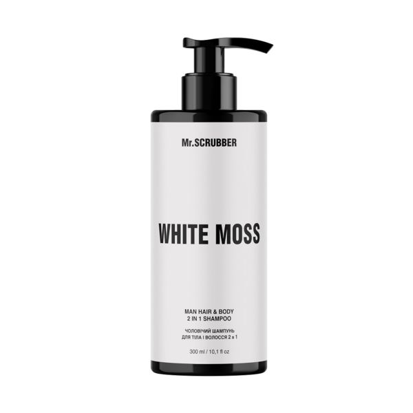 Шампунь для тіла і волосся 2 в 1 Mr.Scrubber White Moss Man Hair And Body Shampoo - зображення