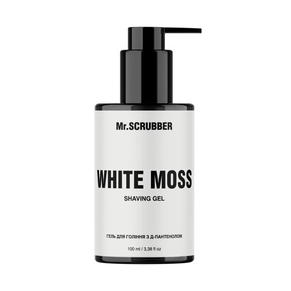 Гель для гоління з д-пантенолом Mr.Scrubber White Moss Shaving Gel - зображення