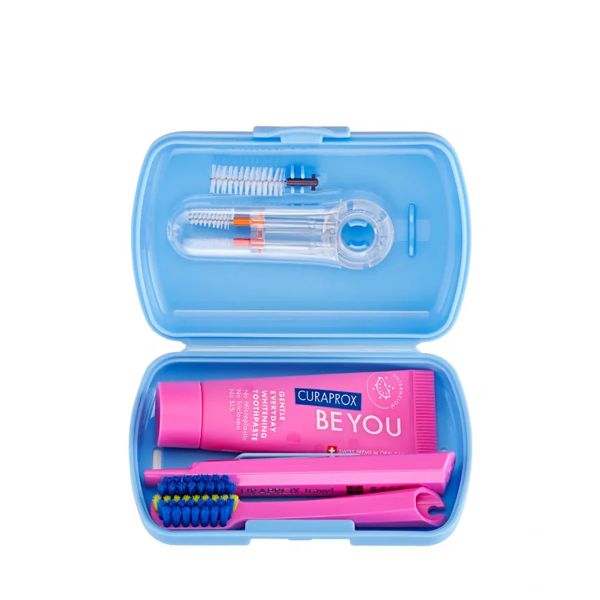 Дорожній набір блакитний Curaprox Be You Ortho Blue Travel Set - зображення