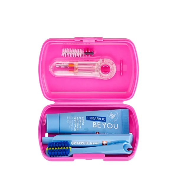 Дорожній набір рожевий Curaprox Be You Ortho Pink Travel Set - зображення