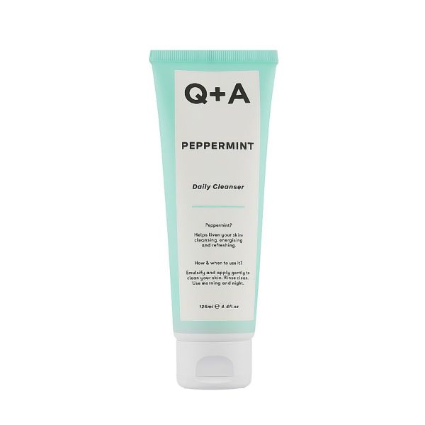 Очищувальний гель для обличчя з м'ятою Q+A Peppermint Daily Cleanser - зображення