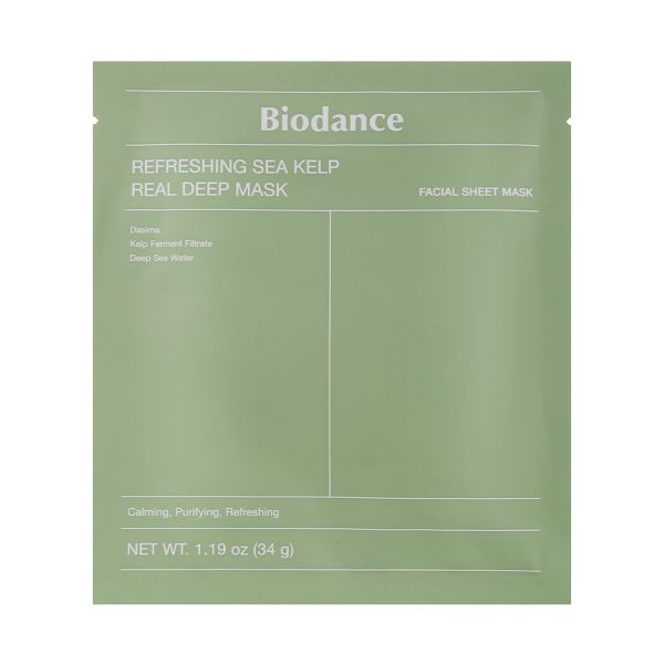 Гідрогелева освіжаюча маска з морської водорості Biodance Refreshing Sea Kelp Real Deep Mask - зображення
