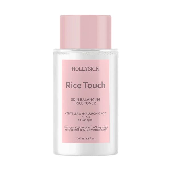 Тонер для підтримки мікробіому шкіри Hollyskin Rice Touch Toner - зображення