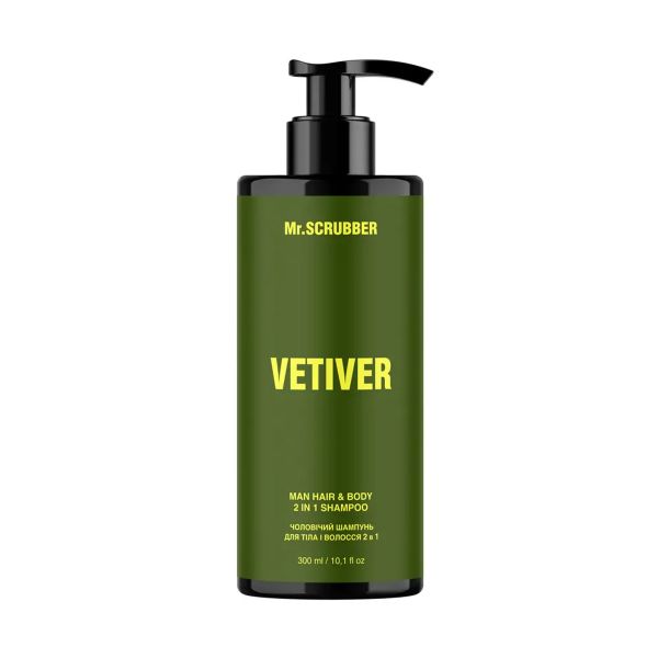 Шампунь для тіла і волосся 2 в 1 Mr.Scrubber Vetiver Man Hair And Body Shampoo - зображення