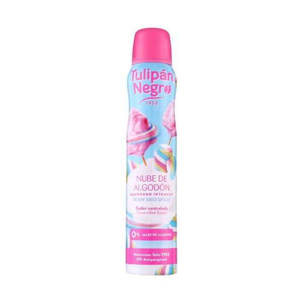 Дезодорант-спрей Солодка вата Tulipan Negro Body Deo Spray Cotton Candy - зображення