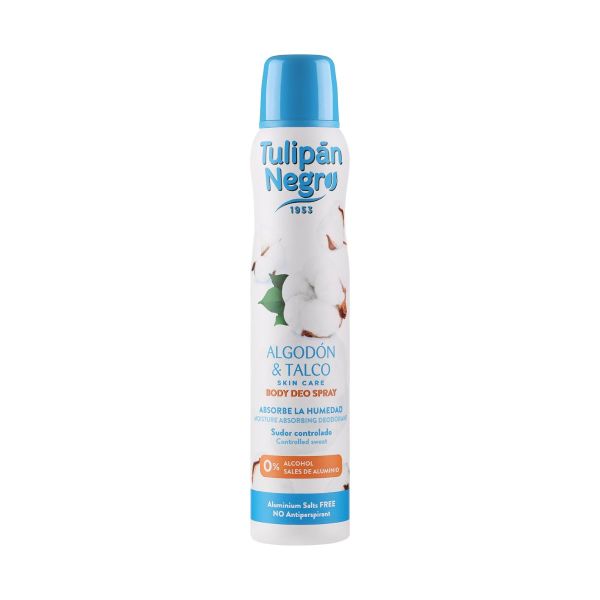 Дезодорант-спрей Бавовна та тальк Tulipan Negro Body Deo Spray Cotton & Talc - зображення