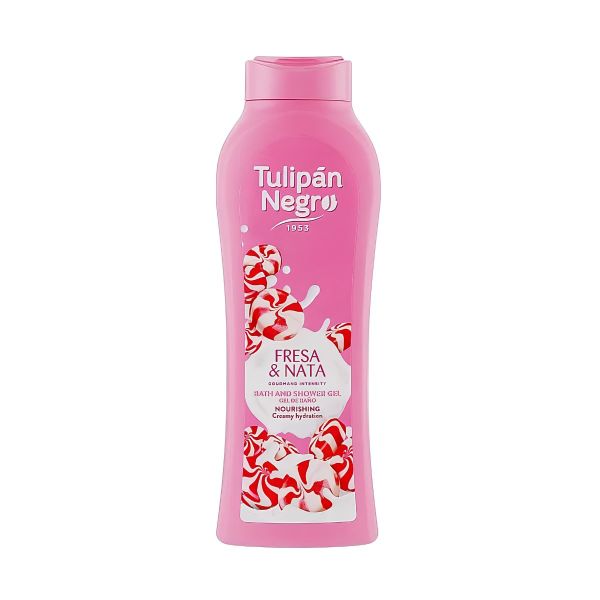 Гель для душу Полуничний крем Tulipan Negro Strawberry Cream Shower Gel - зображення