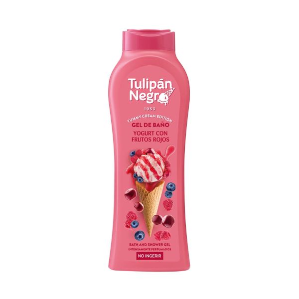 Гель для душу Ягідний йогурт Tulipan Negro Yoghurt With Red Fruits Shower Gel - зображення