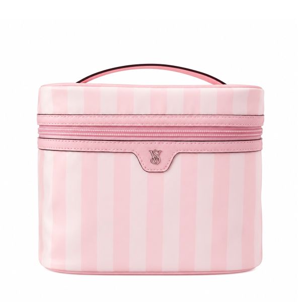 Косметичка 4 в 1 рожева Victoria's Secret 4-Piece Makeup Bag SET Heritage Stripe - зображення