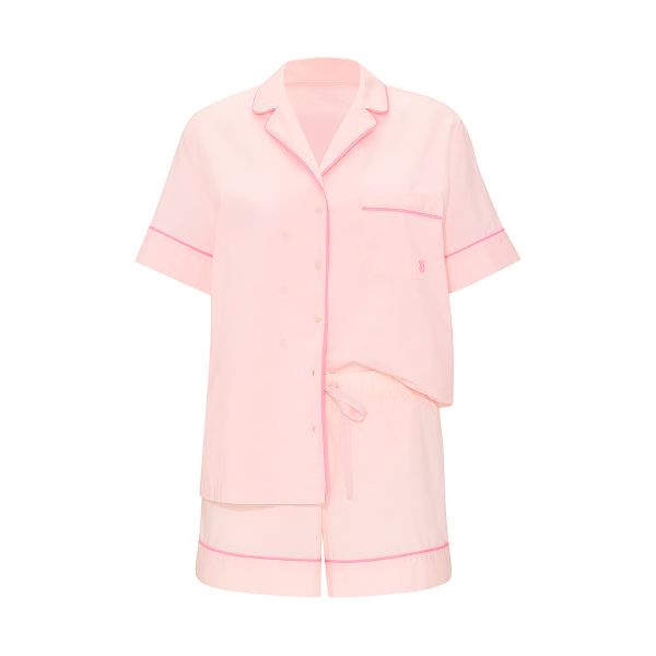 Піжама рожева з шортами Victoria's Secret Heritage Cotton Short Pajama Set Angel Pink - зображення
