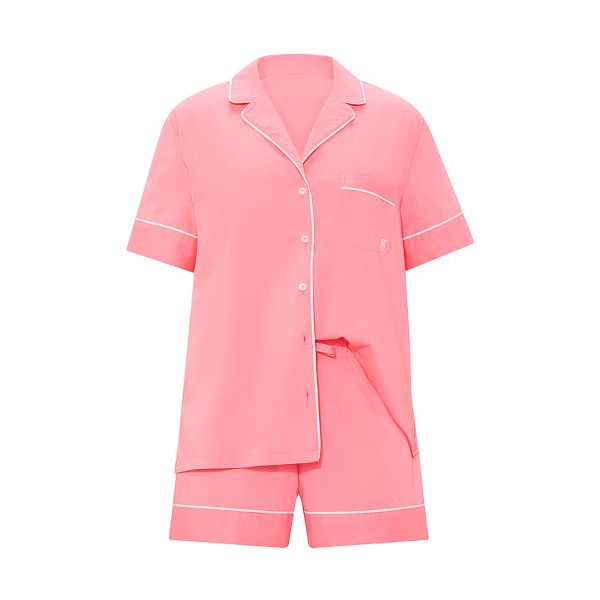 Піжама рожева з шортами Victoria's Secret Heritage Cotton Short Pajama Set Pink Cocktail - зображення