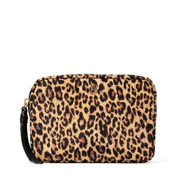 Косметичка леопардова Victoria's Secret Travel Makeup Bag Leopard - зображення