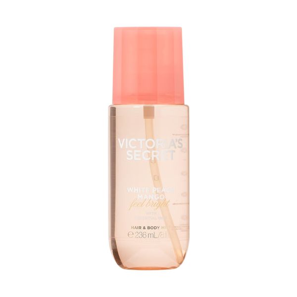 Парфумований спрей для тіла та волосся Victoria's Secret White Peach Mango Hair & Body Mist - зображення