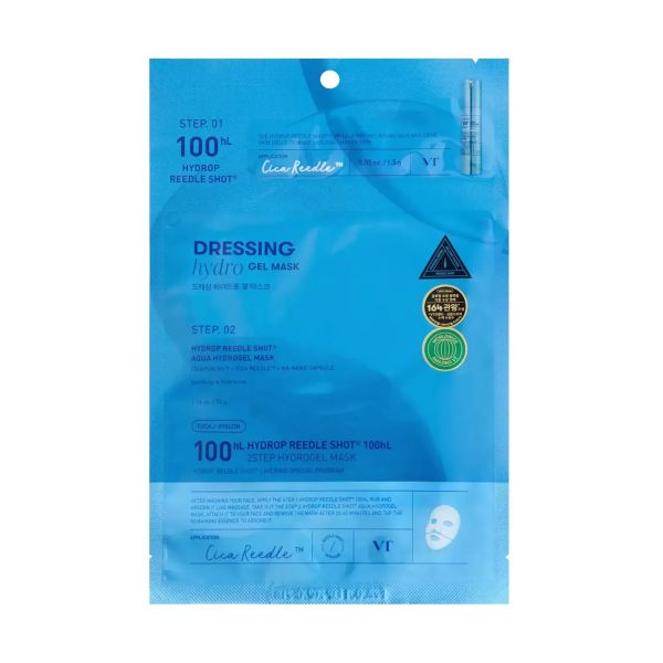 Зволожувальна гідрогелева маска зі спікулами VT Cosmetics Hydrop Reedle Shot 100hL 2-Step Hydrogel Mask - зображення